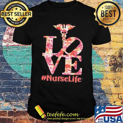 Caduceus flower love nurse life shirt