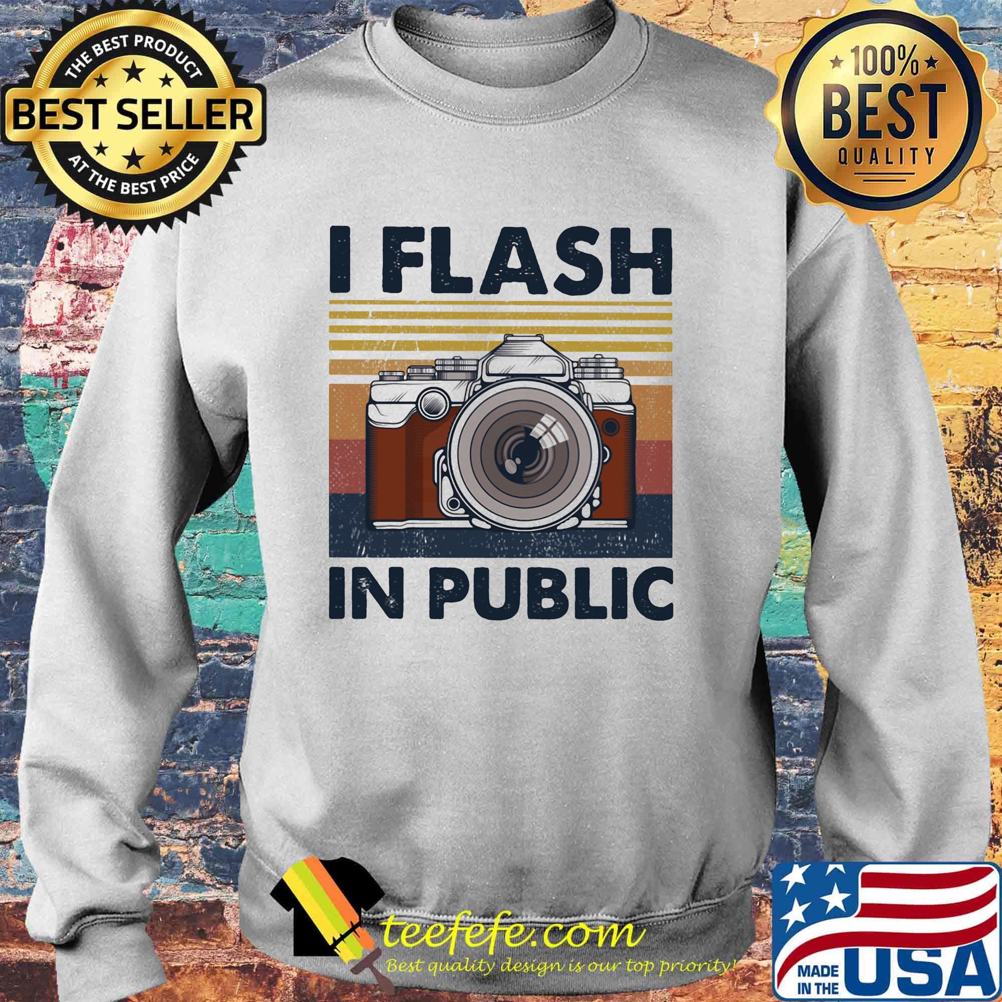 Camera I flash in public vintage retro s Sweater Camera I flash in public vintage retro s Sweater
