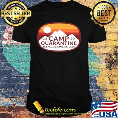 Camp quarantine social distancing club vintage retro shirt