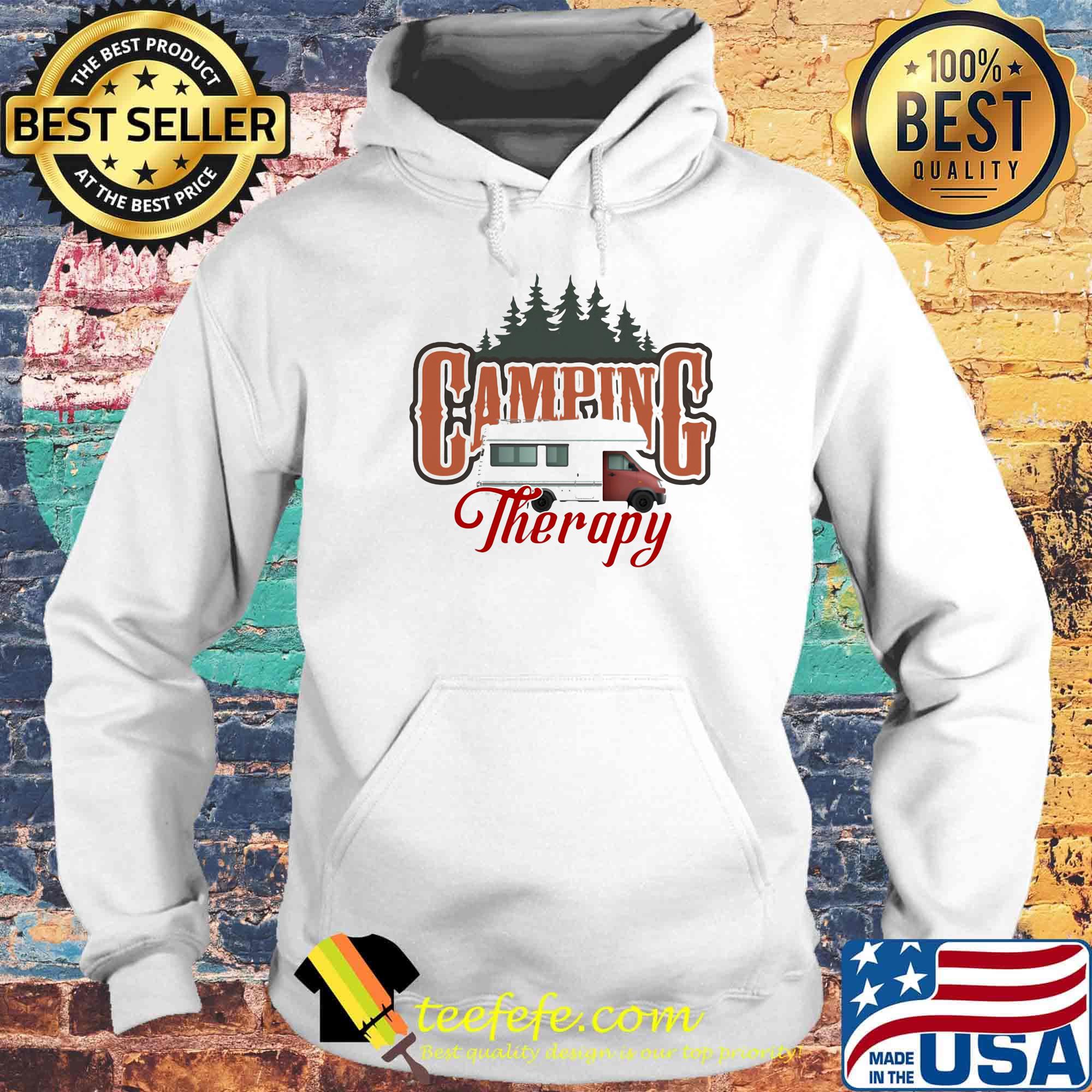 Camping Therapy Truck Tree Shirt Hoodie Camping Therapy Truck Tree Shirt Hoodie