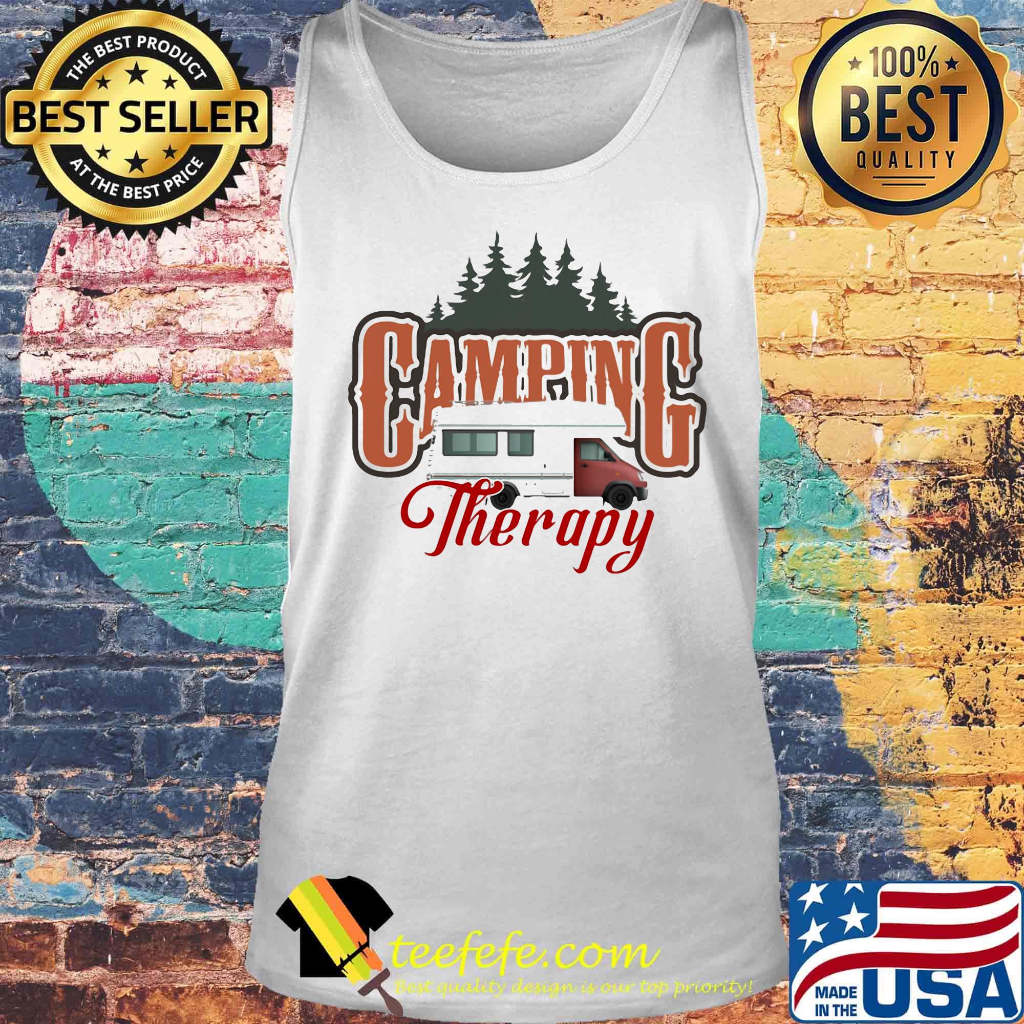 Camping Therapy Truck Tree Shirt Tank top Camping Therapy Truck Tree Shirt Tank top