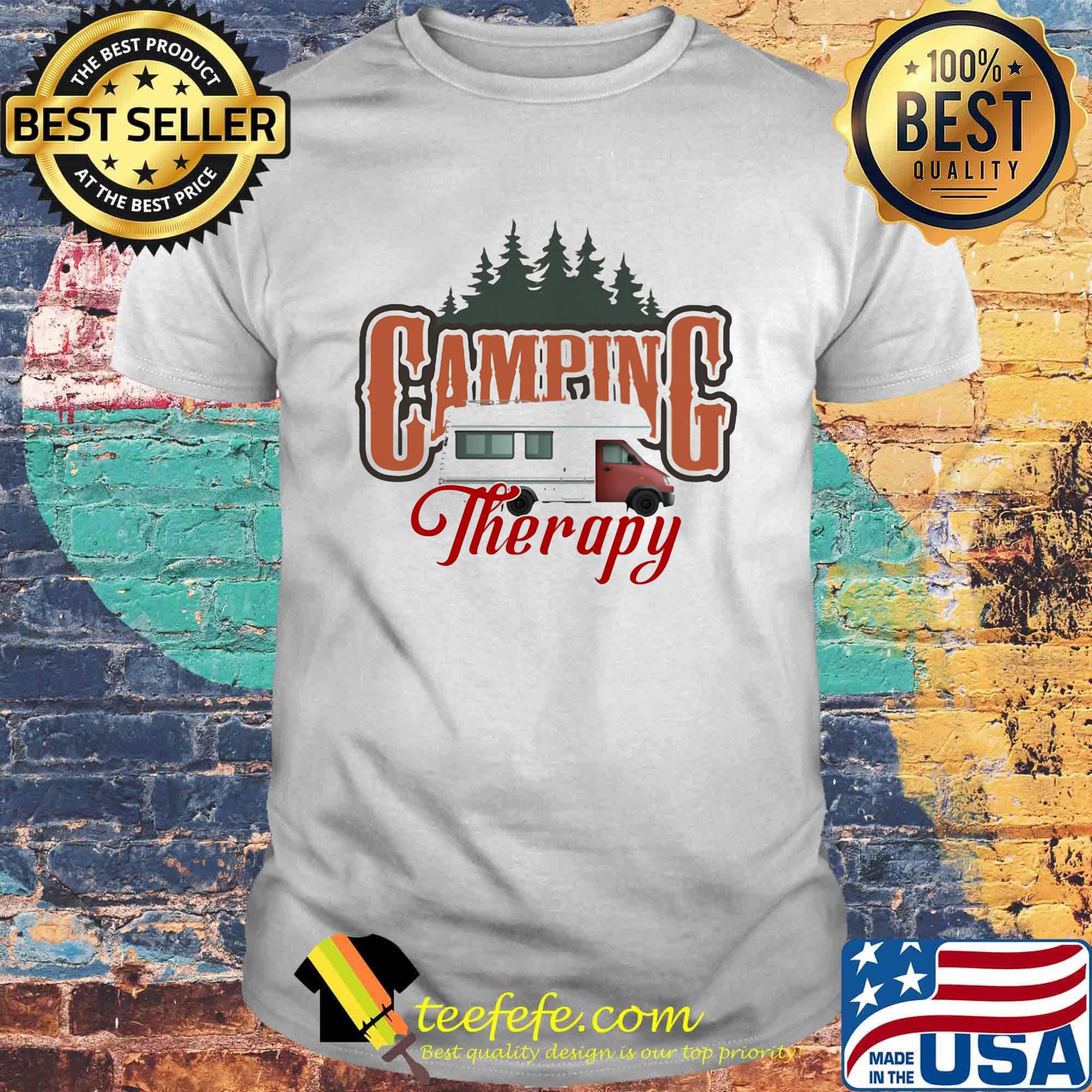 Camping Therapy Truck Tree Shirt