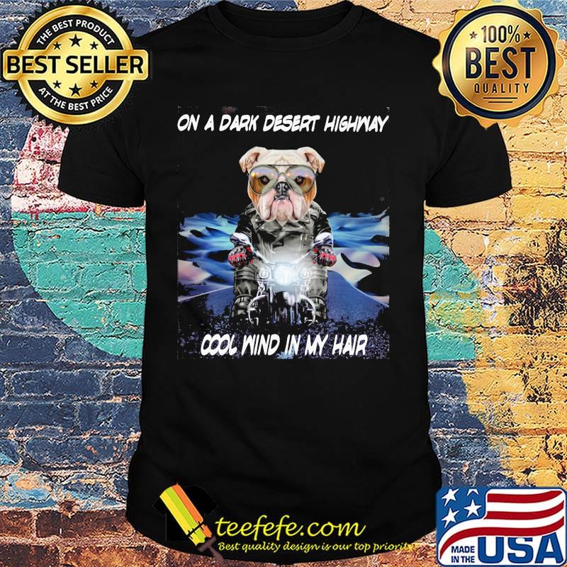 Cane Corso on a dark desert highway cool wind in my hair shirt