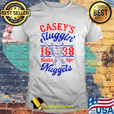 Casey's Sluggin 1888 Batter Up Nuggets Baseball Glass Shirt