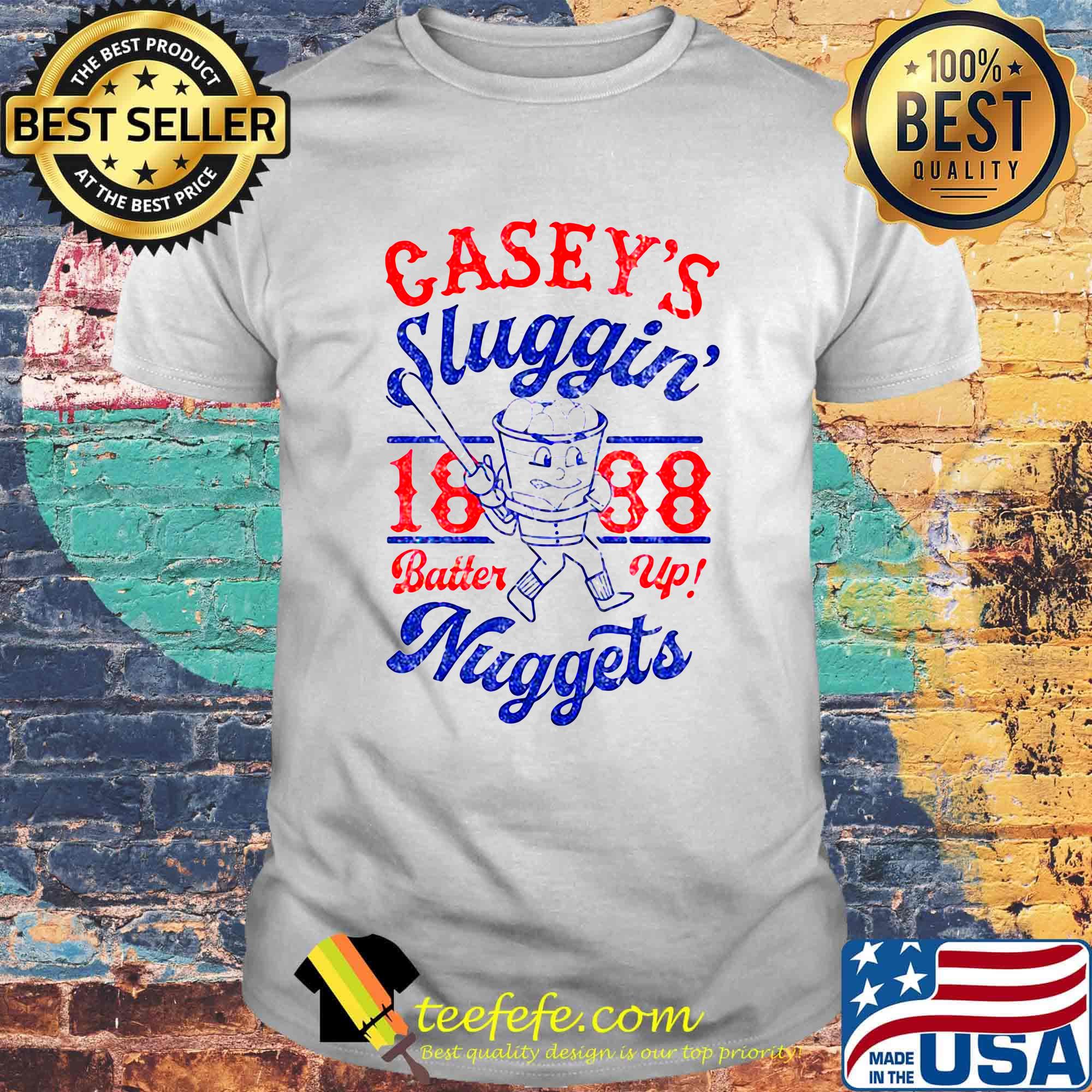 Casey's Sluggin 1888 Batter Up Nuggets Baseball Glass Shirt