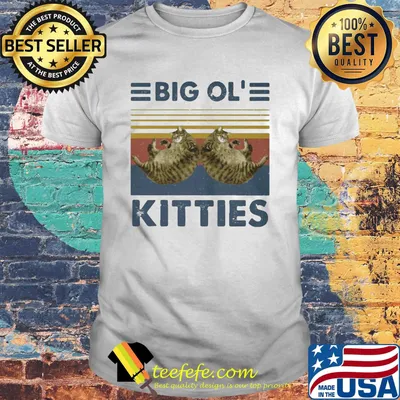 Cat big ol kitties vintage retro shirt