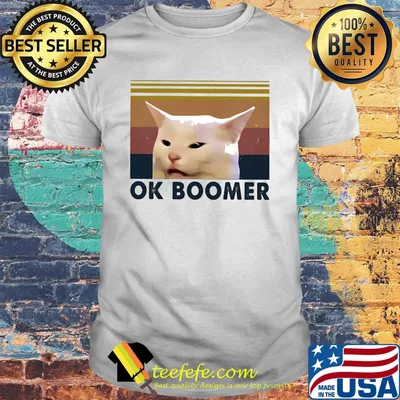 Cat ok boomer vintage retro shirt