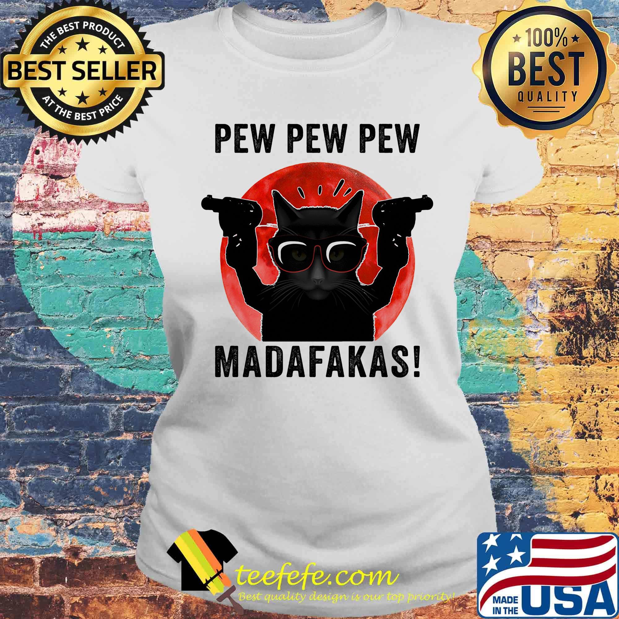 Cat pew pew pew madafakas sunset s Laides tee Cat pew pew pew madafakas sunset s Laides tee