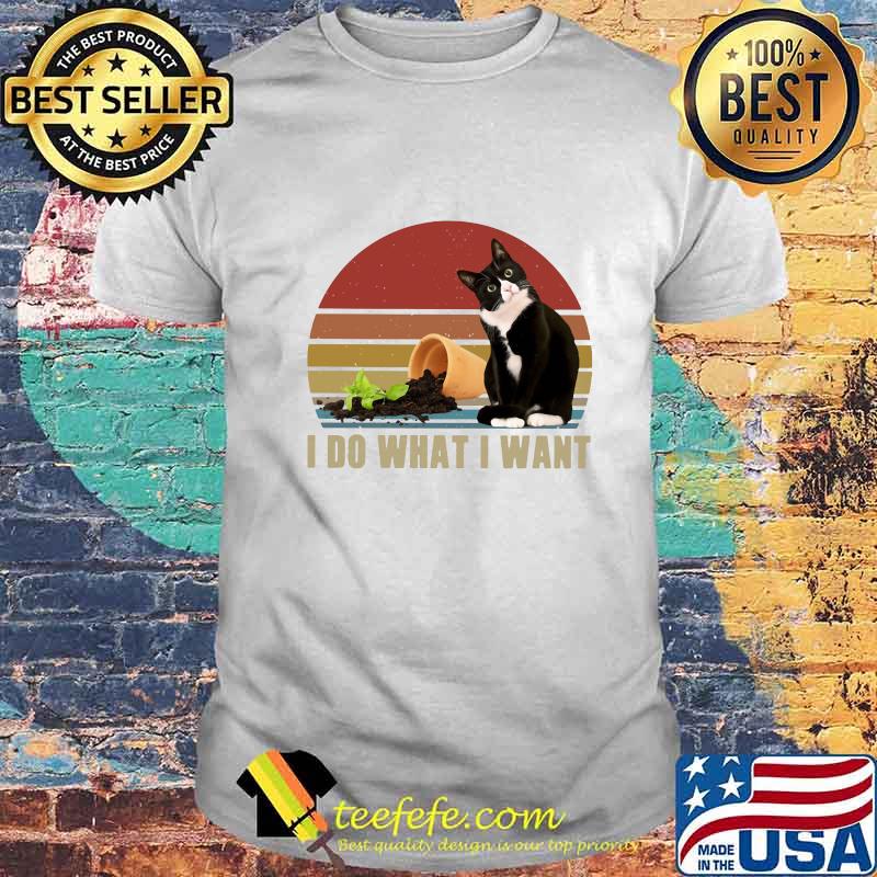 Cat tree i do what i want vintage retro shirt