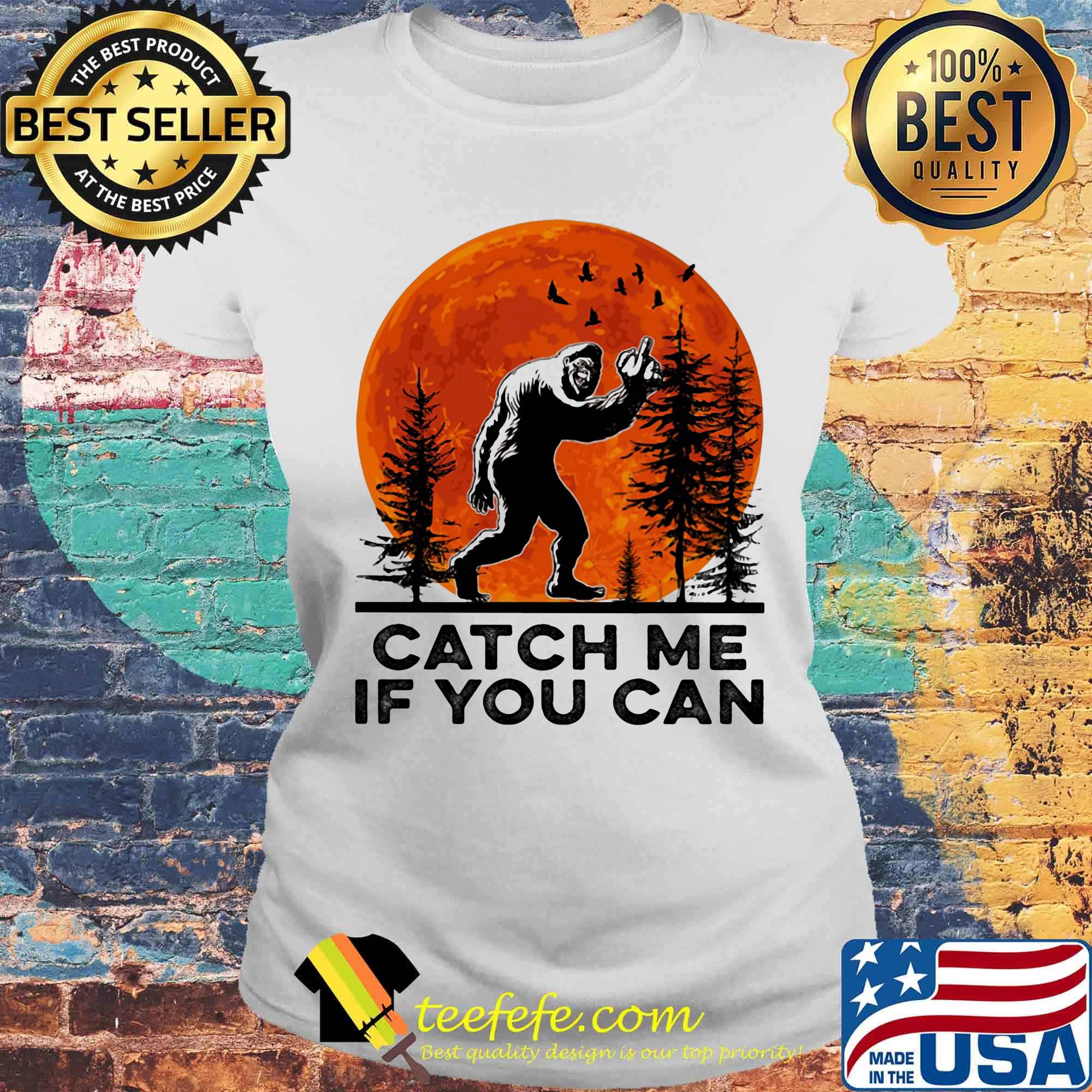 Catch me if you can apes sunset s Laides tee Catch me if you can apes sunset s Laides tee