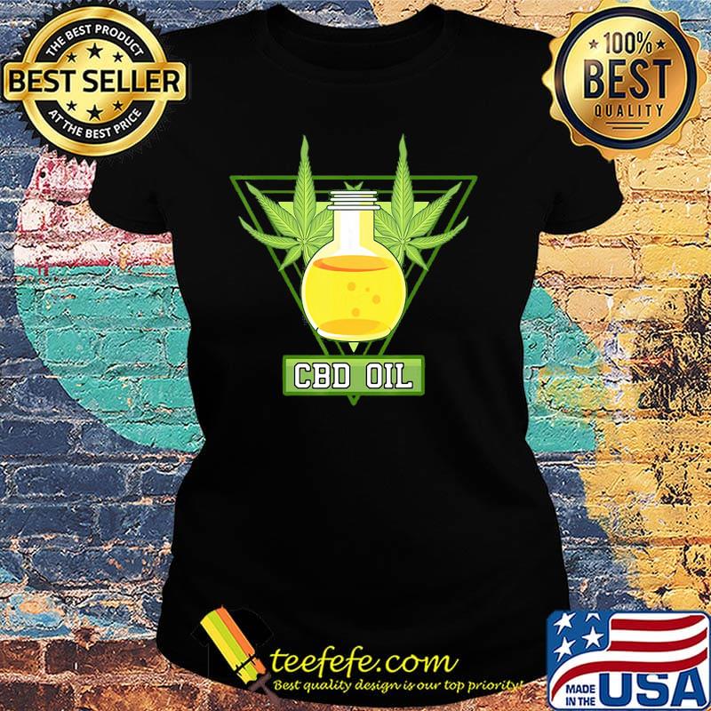 CBD oIL weed leaf triangle s Ladies tee CBD oIL weed leaf triangle s Ladies tee