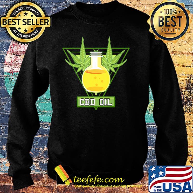 CBD oIL weed leaf triangle s Sweater CBD oIL weed leaf triangle s Sweater