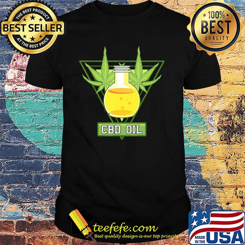 CBD oIL weed leaf triangle shirt