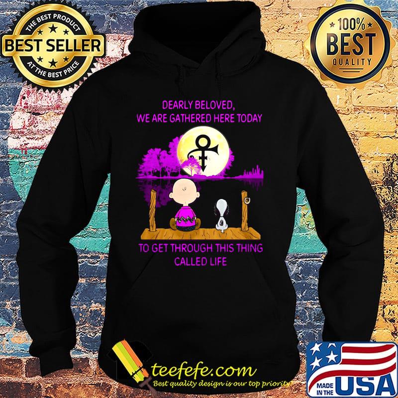 Charlie brown and snoopy dearly beloved we are gathered here today to get through this thing called life moon logo s Hoodie Charlie brown and snoopy dearly beloved we are gathered here today to get through this thing called life moon logo s Hoodie