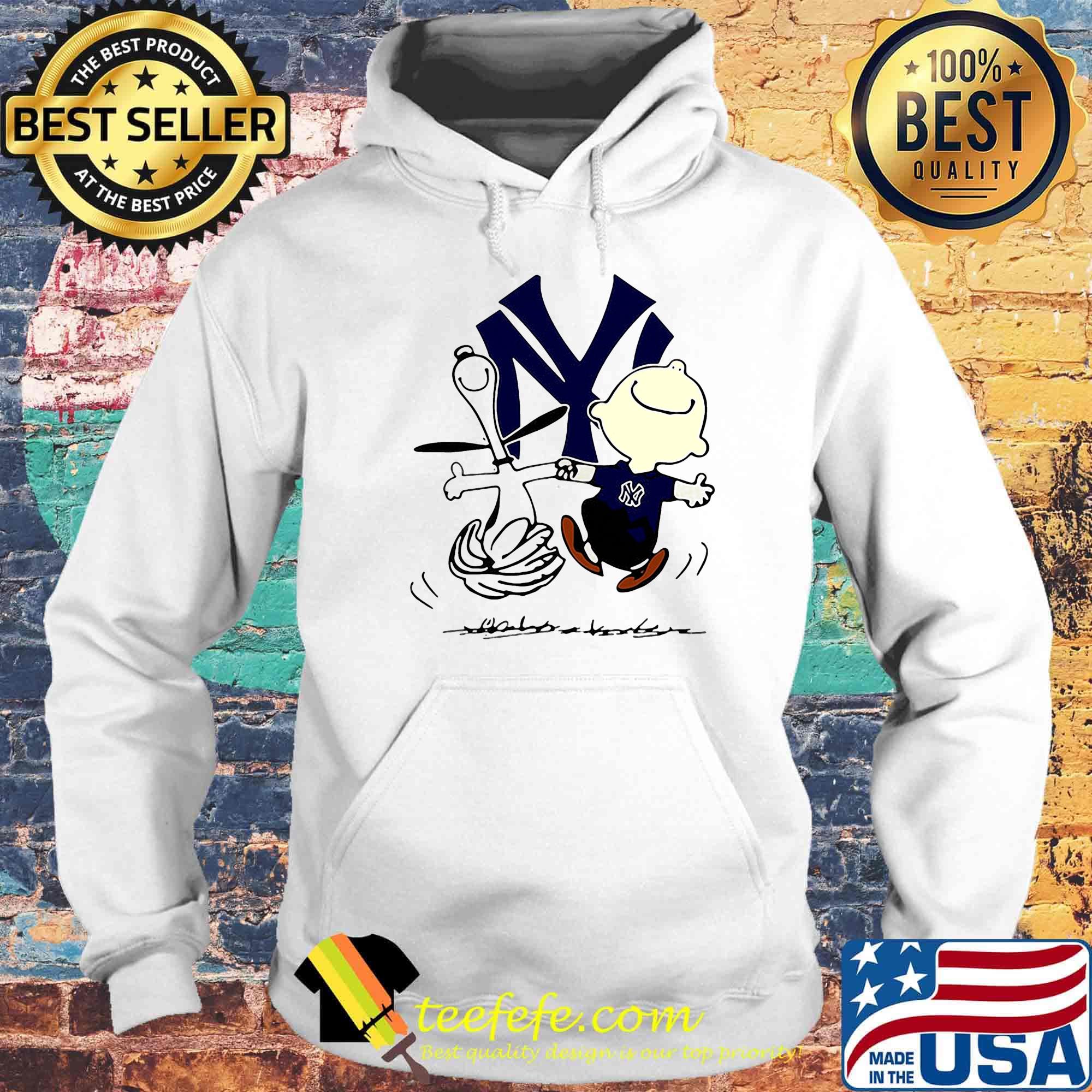 Charlie brown and snoopy new york yankees baseball team logo s Hoodie Charlie brown and snoopy new york yankees baseball team logo s Hoodie