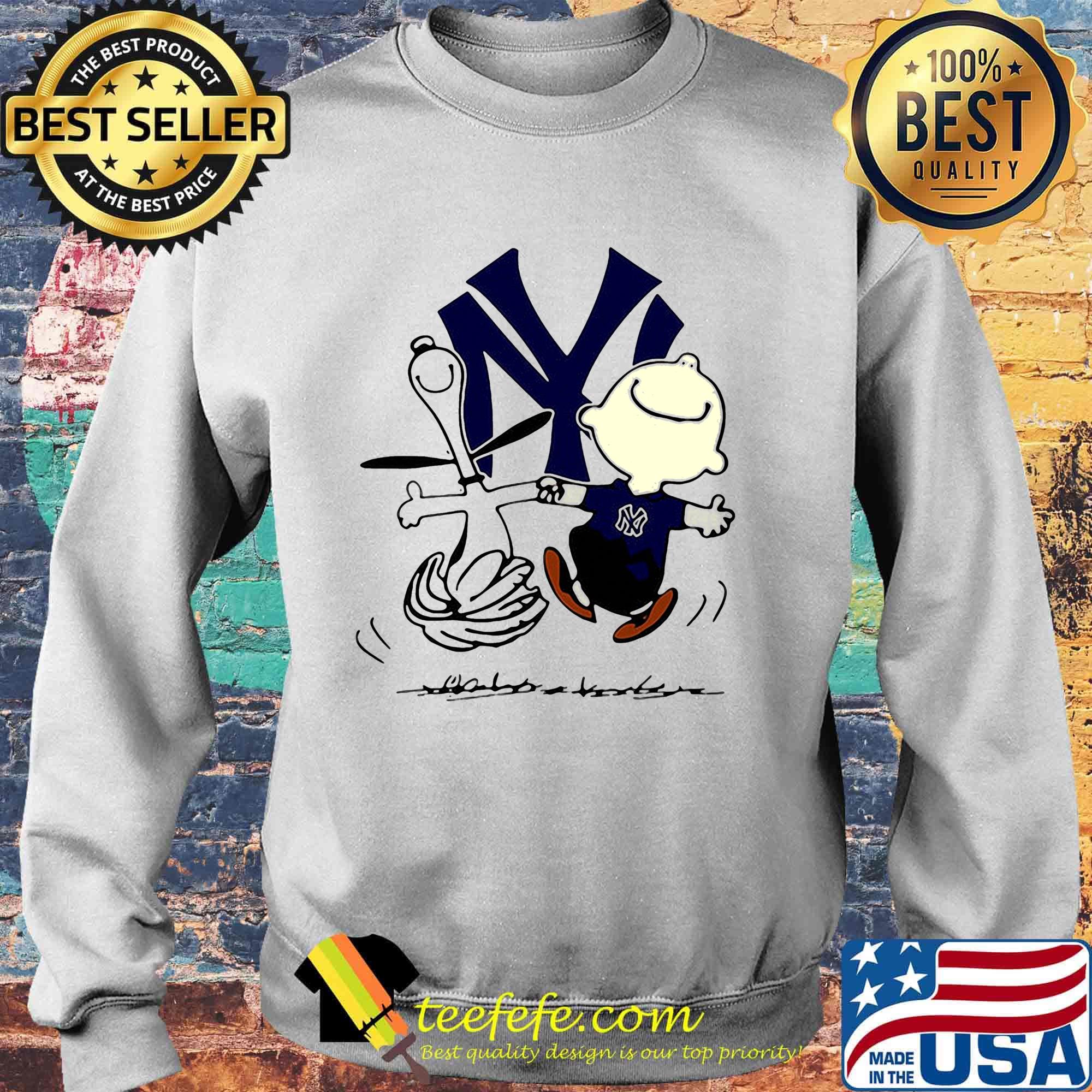 Charlie brown and snoopy new york yankees baseball team logo s Sweater Charlie brown and snoopy new york yankees baseball team logo s Sweater