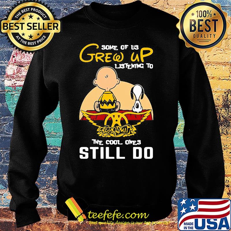 Charlie brown and snoopy some of us grew up listening to aerosmith the cool ones still do s Sweater Charlie brown and snoopy some of us grew up listening to aerosmith the cool ones still do s Sweater