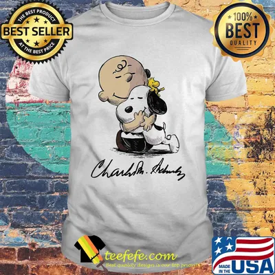 Charlie brown hug snoopy woodstock signature shirt