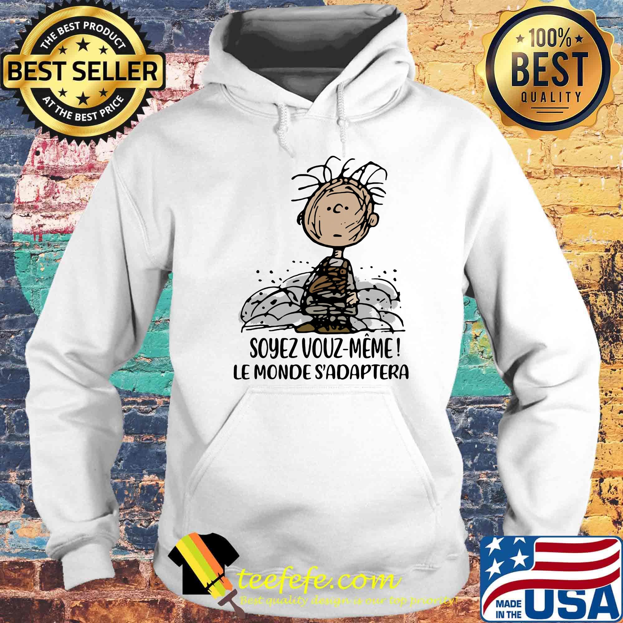 Charlie brown soyez vous meme le monde adapter s Hoodie Charlie brown soyez vous meme le monde adapter s Hoodie
