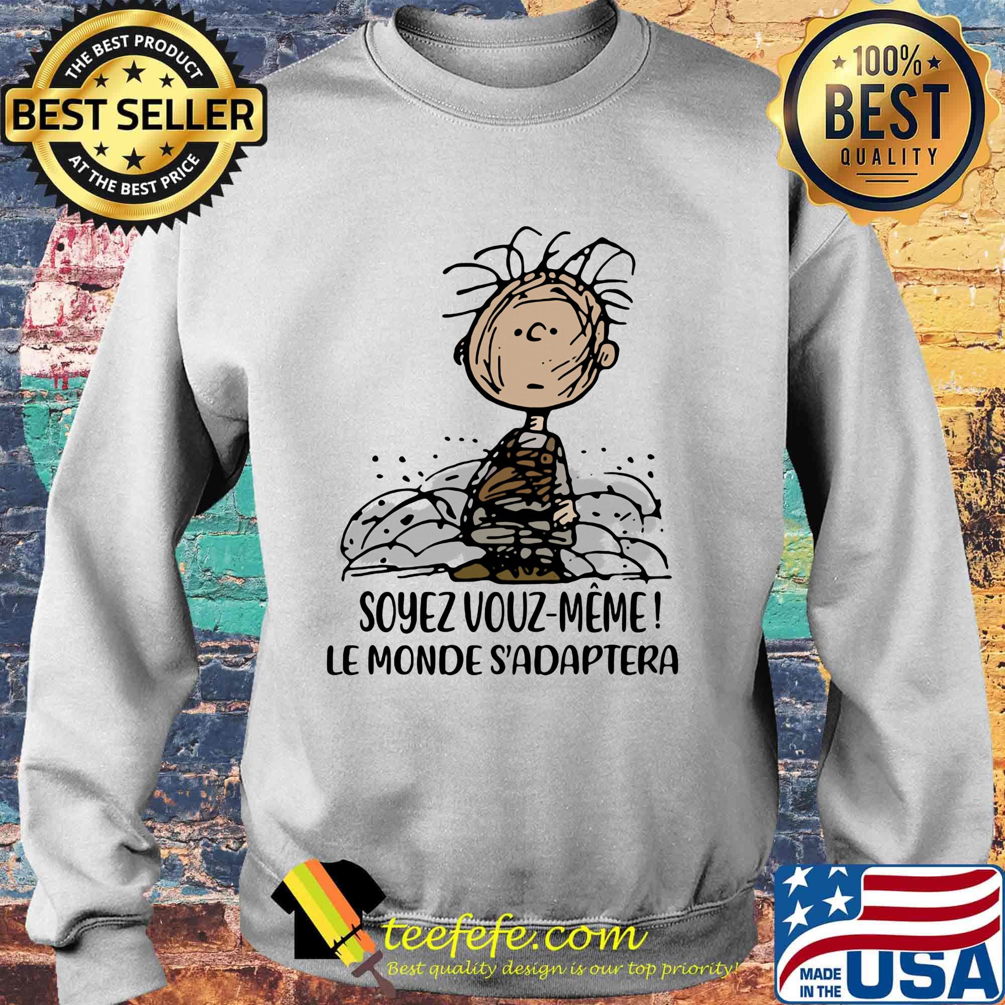 Charlie brown soyez vous meme le monde adapter s Sweater Charlie brown soyez vous meme le monde adapter s Sweater