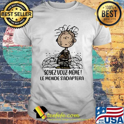 Charlie brown soyez vous meme le monde adapter shirt