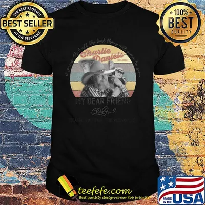Charlie daniels 1936 2020 thank you for the memories signature vintage retro shirt