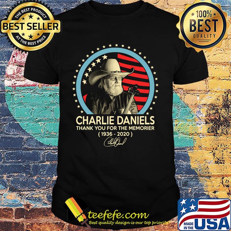 Charlie daniels thank you for the memories 1936 2020 signature shirt