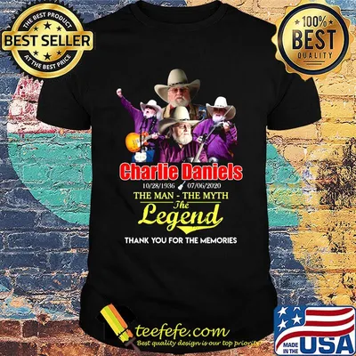 Charlie daniels the man the myth the legend thank you for the memories shirt