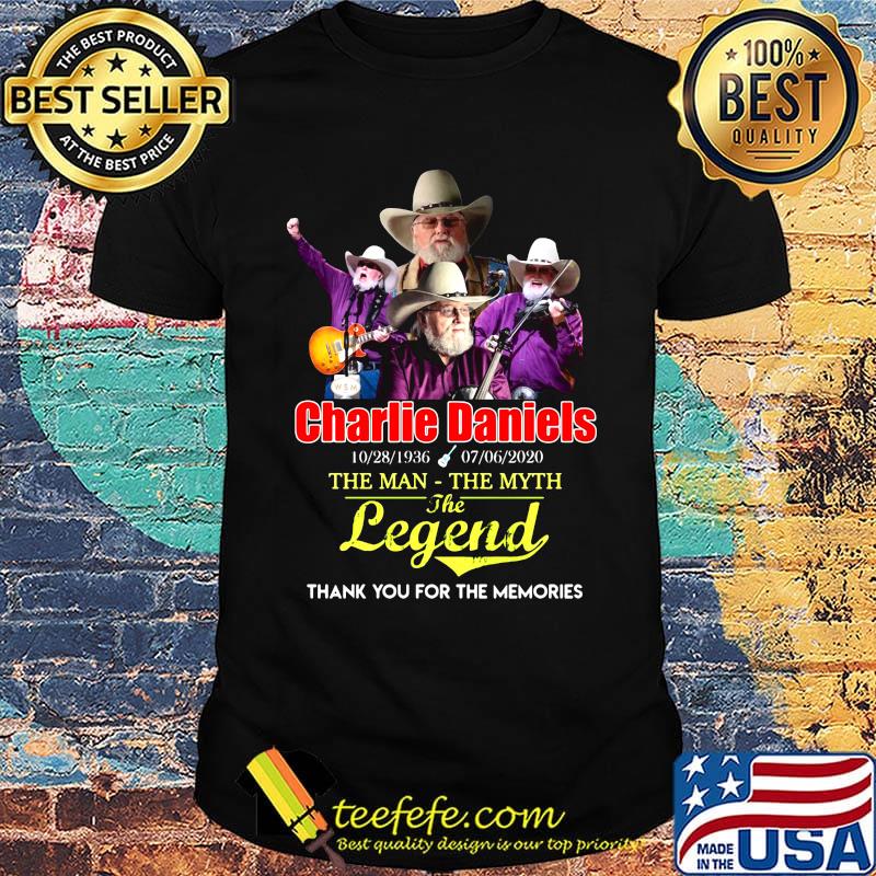 Charlie daniels the man the myth the legend thank you for the memories shirt Charlie daniels the man the myth the legend thank you for the memories shirt