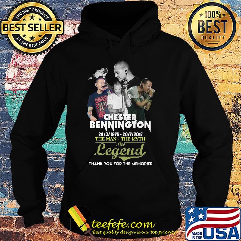 Chester bennington 1976 2017 the man the myth the legend thank you for the memories s Hoodie Chester bennington 1976 2017 the man the myth the legend thank you for the memories s Hoodie