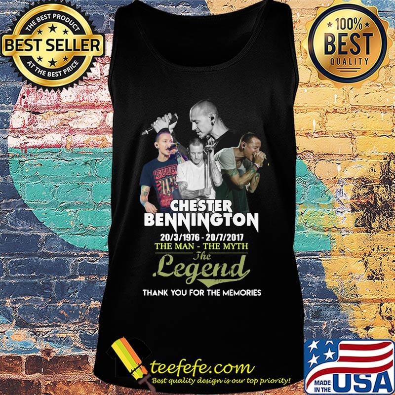 Chester bennington 1976 2017 the man the myth the legend thank you for the memories s Tank top Chester bennington 1976 2017 the man the myth the legend thank you for the memories s Tank top