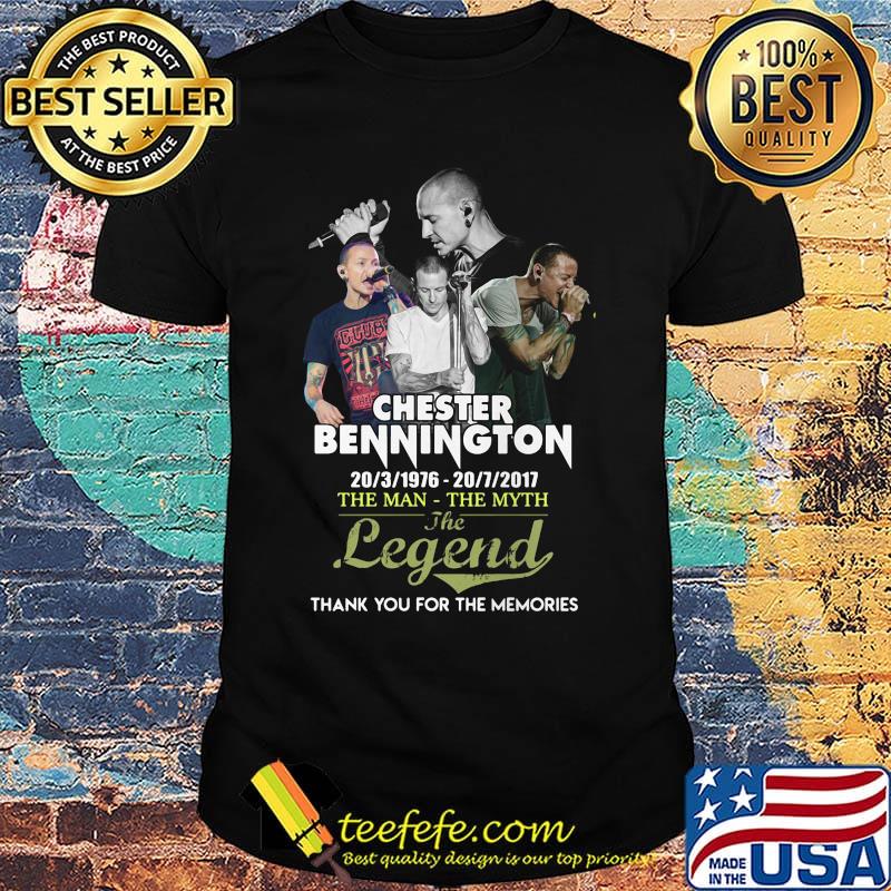 Chester bennington 1976 2017 the man the myth the legend thank you for the memories shirt Chester bennington 1976 2017 the man the myth the legend thank you for the memories shirt