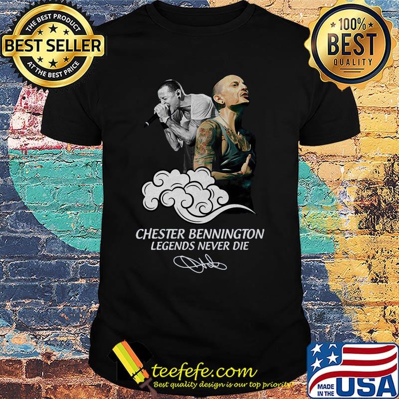 Chester bennington tattoos legends never die signature shirt