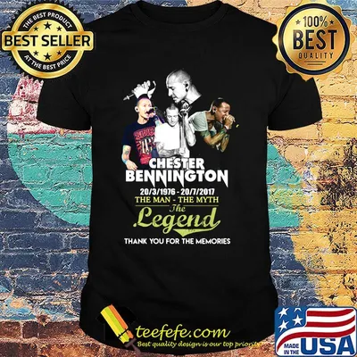 Chester bennington the man the myth the legend thank you for the memories shirt