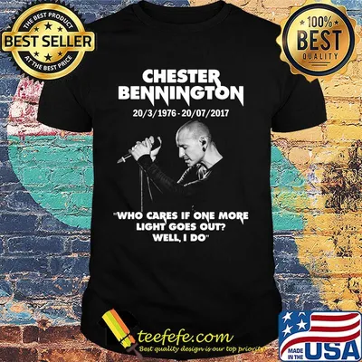 Chester bennington who cares if one more light goes out shirt