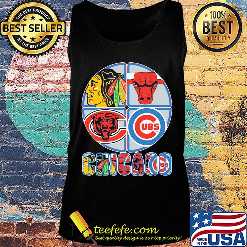 Chicago blackhawks bulls bears and cubs logo s Tank top Chicago blackhawks bulls bears and cubs logo s Tank top