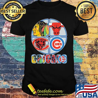 Chicago blackhawks bulls bears and cubs logo shirt