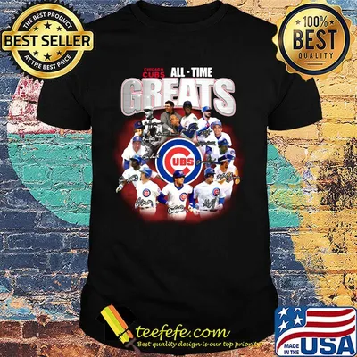 Chicago cubs baseball all-time greats signatures shirt