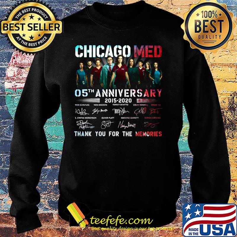 Chicago med 05th anniversary 2015 2020 thank you for the memories signatures s Sweater Chicago med 05th anniversary 2015 2020 thank you for the memories signatures s Sweater