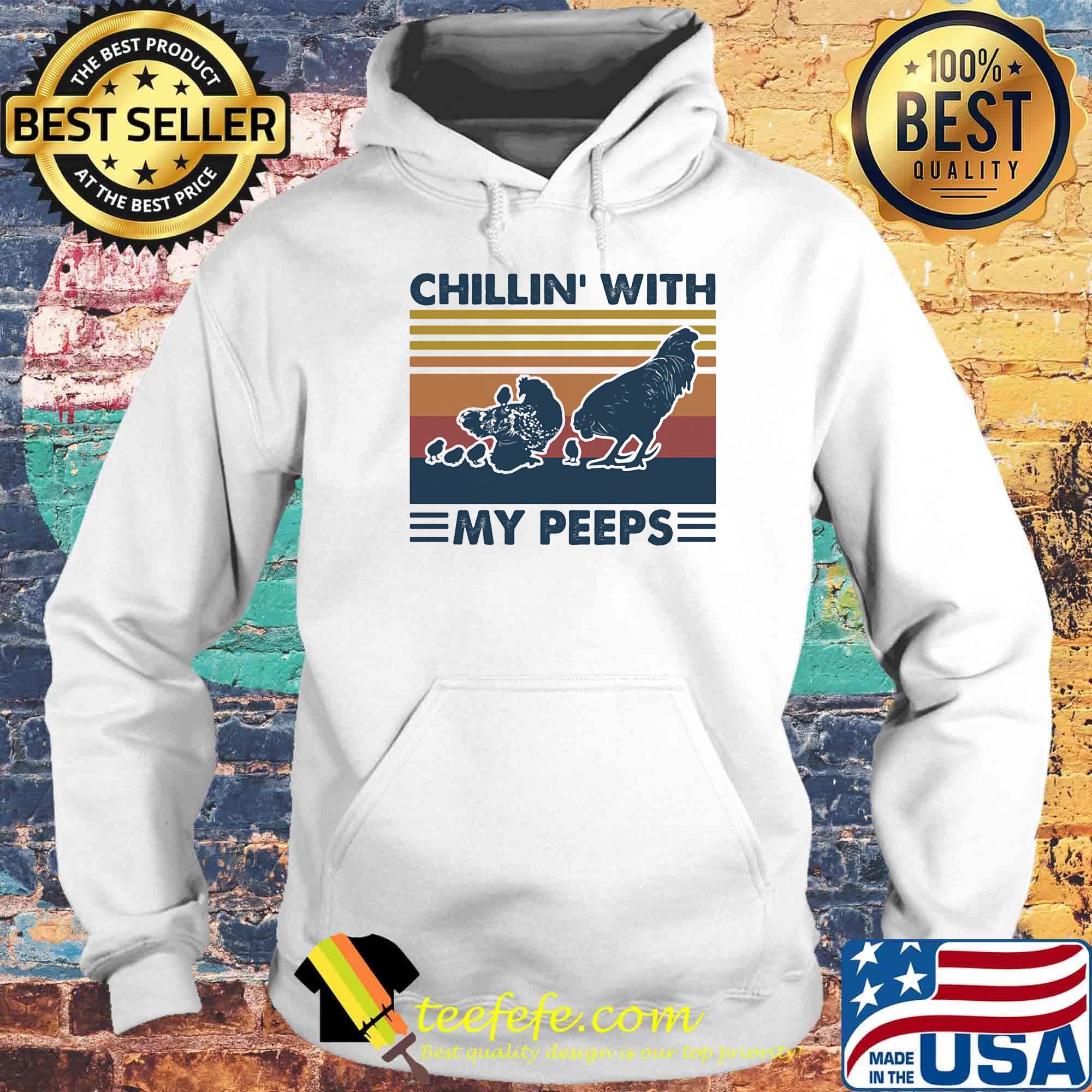 Chicken chillin with my peeps vintage retro s Hoodie Chicken chillin with my peeps vintage retro s Hoodie