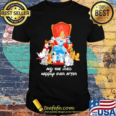 Cinderella lady and the tramp and she lived happily ever after shirt