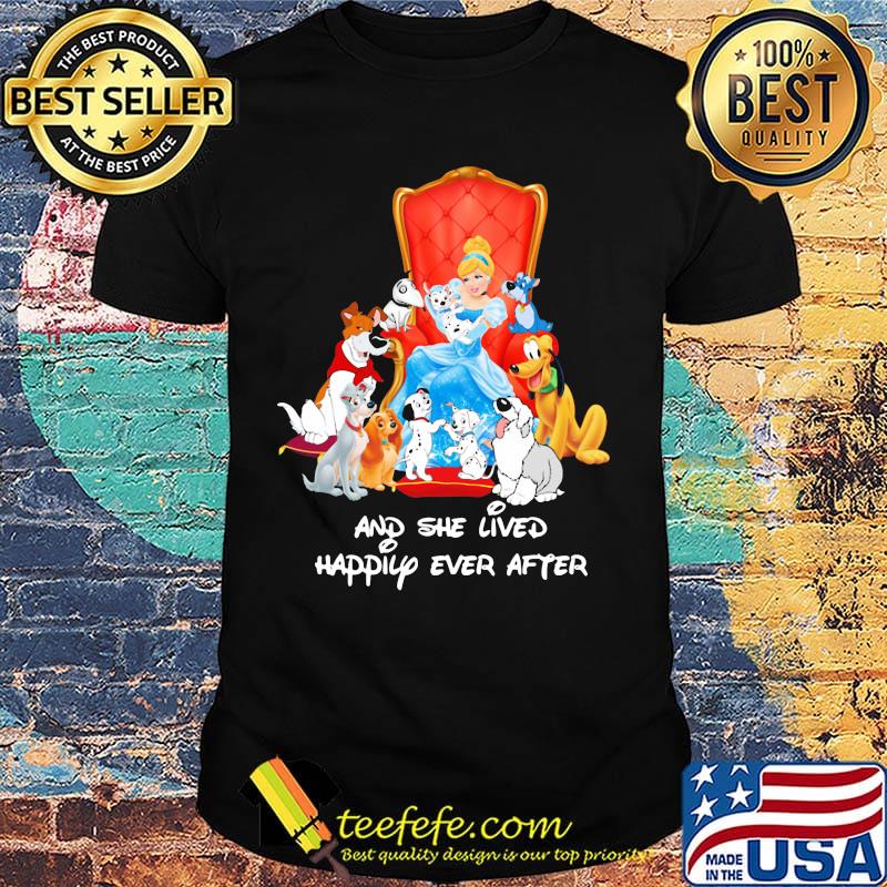 Cinderella lady and the tramp and she lived happily ever after shirt Cinderella lady and the tramp and she lived happily ever after shirt