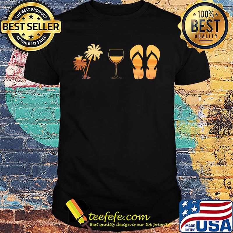 Coconut tree wine flip-flop classic shirt