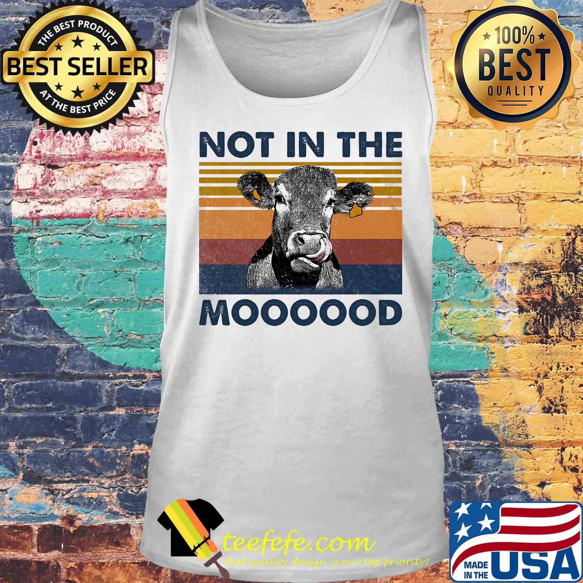 Cow not in the mooood vintage retro s Tank top Cow not in the mooood vintage retro s Tank top