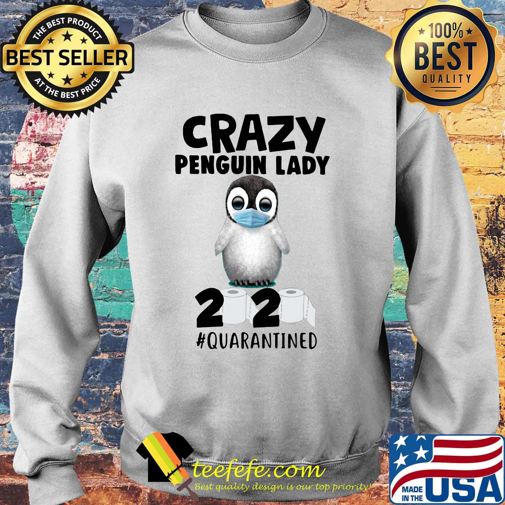 Crazy penguin lady mask 2020 quarantined s Sweater Crazy penguin lady mask 2020 quarantined s Sweater
