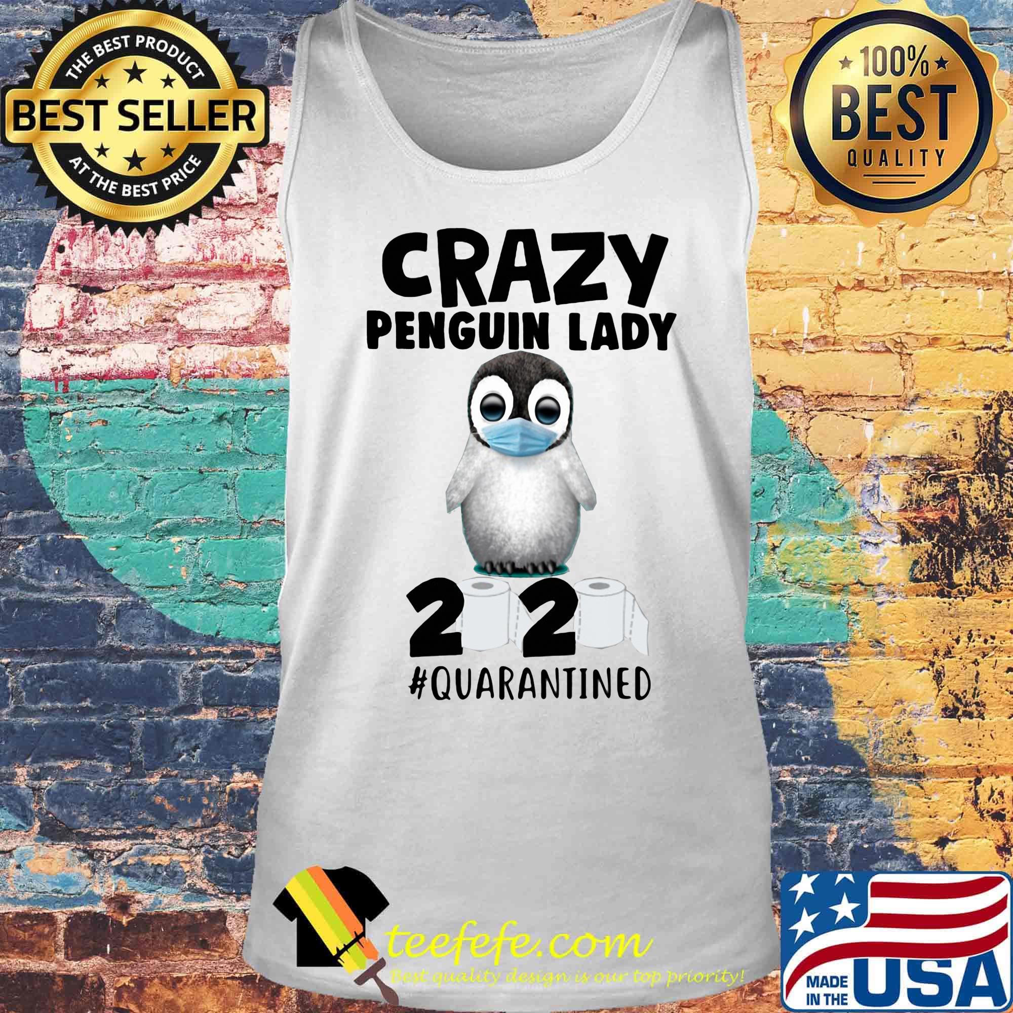 Crazy penguin lady mask 2020 quarantined s Tank top Crazy penguin lady mask 2020 quarantined s Tank top
