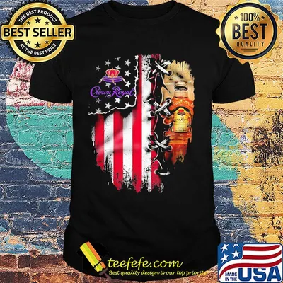 Crown royal logo american flag independence day shirt