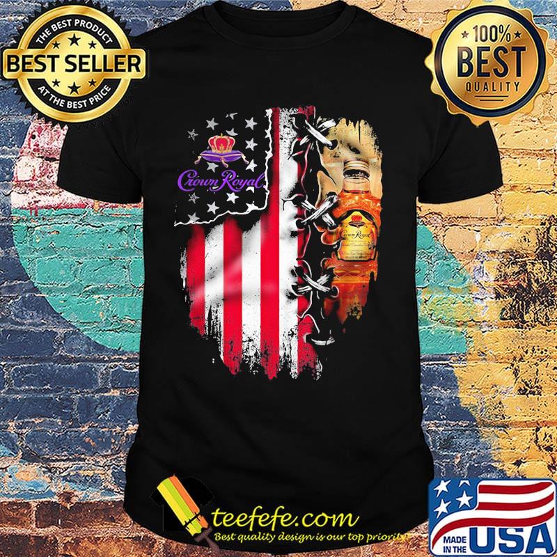 Crown royal logo american flag independence day shirt