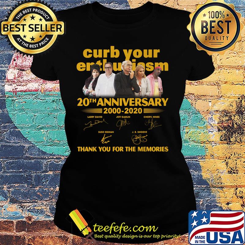 Curb your enthusiasm 20th anniversary 2000 2020 thank you for the memories signatures light s Ladies tee Curb your enthusiasm 20th anniversary 2000 2020 thank you for the memories signatures light s Ladies tee