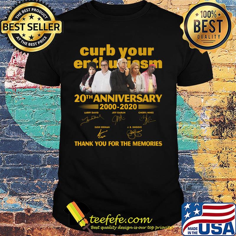 Curb your enthusiasm 20th anniversary 2000 2020 thank you for the memories signatures light shirt Curb your enthusiasm 20th anniversary 2000 2020 thank you for the memories signatures light shirt